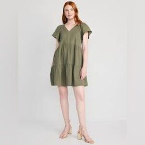 Old Navy Tiered V-Neck Swing Dress
